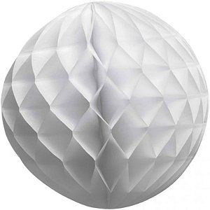Enfeite de Papel Globo 48cm Branco - 1 Un