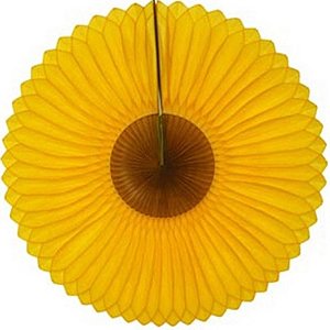 Enfeite de Papel Girassol 42cm Amarelo Ouro com Marrom - 1 Un