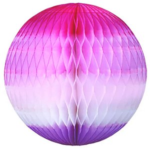 Enfeite de Papel Globo 34cm Tons de Rosa com Lilás - 1 Un