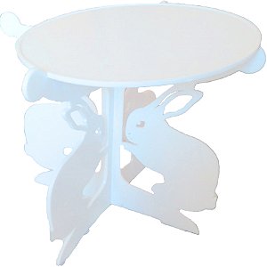 Porta Doces em Acrílico Páscoa Coelho Branco - 1 Un