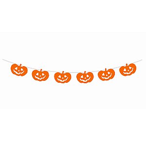 Bandeirola Artesanal Cartonada Abóboras Halloween 1,8 Metros -  1 Un