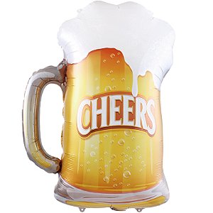 Balão Metalizado Caneca de Chopp 23" Cheers - 1 Un