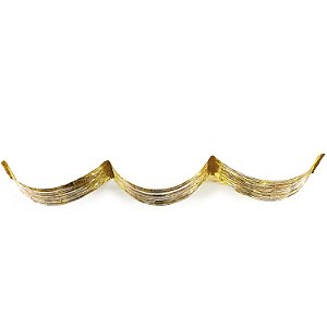 Cortina Metalizada Romana de Teto 450x30cm Ouro - 1 Un