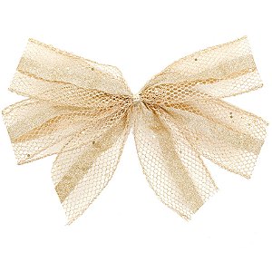 Kit Laço Pronto Telado com Glitter Reg 25cm - 4 Un