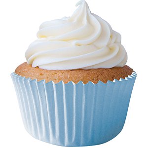 Forminha Para Bolinho Cupcake Liso nº 0 Azul Bebê - 45 Un