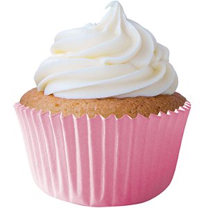 Forminha Para Bolinho Cupcake Liso nº 0 Rosa Bebê - 45 Un