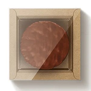 Caixa Para 1 Pão de Mel 9x9x4cm Kraft - 50 Un