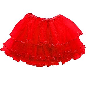 Saia de Tule Especial 30cm Vermelha