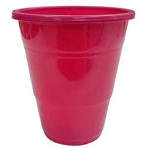 Copo Plástico Happy Line 210ml Pink - 8 Un