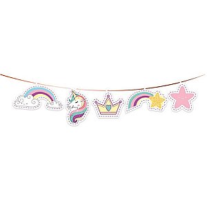 Faixa Decorativa Unicórnio 175x13cm - 1 Un