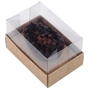 Caixa Horizonte Para 1 Meio Ovo 50g 5,5x8x5cm Kraft - 6 Un