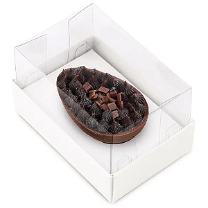 Caixa Horizonte Para 1 Meio Ovo 500g 21,5x15x9cm Branco - 6 Un