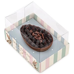 Caixa Horizonte Para 1 Meio Ovo 350g 18,5x13,5x7cm Doce Páscoa - 6 Un