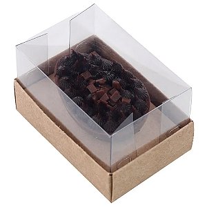 Caixa Horizonte Para 1 Meio Ovo 250g 17x12x7cm Kraft - 6 Un