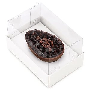 Caixa Horizonte Para 1 Meio Ovo 250g 17x12x7cm Branco - 6 Un