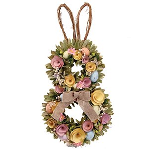 Guirlanda Decorativa Silhueta Coelho Flores Clr Fondant 30cm - 1 Un