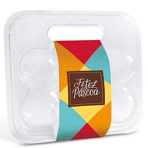 Maleta Para 6 Ovos Transparente com Cinta 16,5x15,3x6,8cm Douce - 10 Un