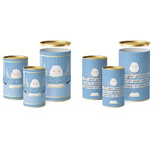 Lata Para Ovo Rígida 500g Páscoa Cordeirinho Composê 12,5x22cm - 12 Un