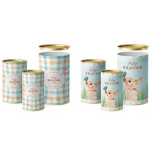 Lata Para Ovo 500g Páscoa Charles Composê 22x12,5cm - 12 Un