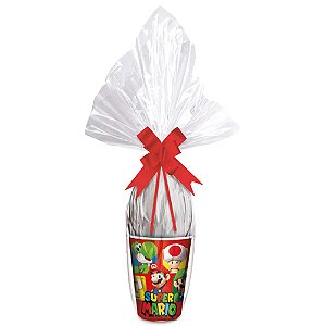 Kit Embalagem para Ovo no Copo Super Mario Bros 500ml - 6 Peças