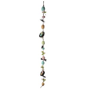 Cordão Decorativo com Ninho e Ovos Clr Fondant 1,15 Metros - 1 Un