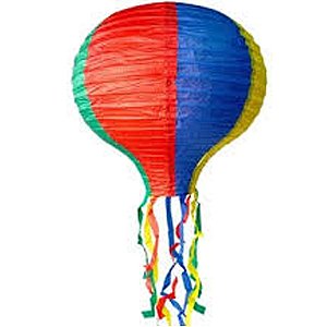 Enfeite Balão Carrapeta Junino em Papel 40cm - 1 Un
