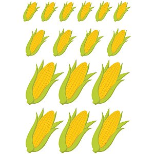 Cartela Adesiva Milho Arraiá Bão Demais 19x28cm - Com 16 Adesivos