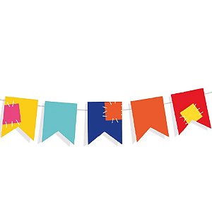 Varal Decorativo Para Porta Arraiá Bandeirinhas - 1 Un