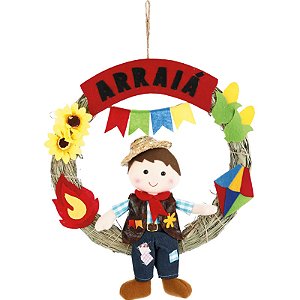 Guirlanda de Festa Junina - Menino Caipirinha 45cm - 1 Un