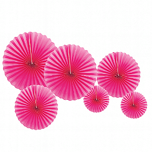 Kit Enfeite de Papel Composê Color Pink - 6 Peças