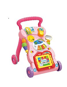 Andador de bebe Infantil Educativo Musical Wakaii Rosa