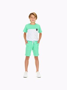 Camiseta Meia Malha/Malha Favo
