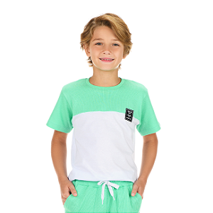 Camiseta Meia Malha/Malha Favo