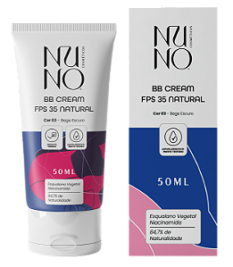 Base Bb Cream Fps 35 Natural 50ml Bege Escuro - Nuno