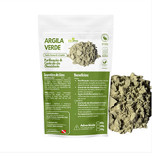 Argila verde em pó 500g - Bio Ilha