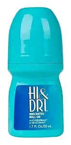 Desodorante Roll On Fragrância Unscented 50ml - Hi & Dri