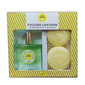 Kit English Lavender Deo Colônia 100ml + 2 Sabonetes 80g cada