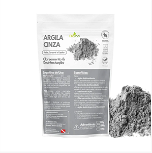 Argila cinza em pó 200g - Bio Ilha