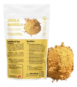 Argila amarela em pó 200g - Bio ilha