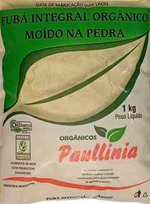 Fubá de Milho Amarelo Orgânico Integral Moído na Pedra Paullinia 1kg