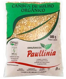 Canjica de Milho Amarelo Orgânico Paullinia 500g kit com 10 un (5kg)