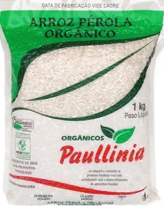 Arroz Pérola Orgânico Para Risoto Polido Paullinia 1kg