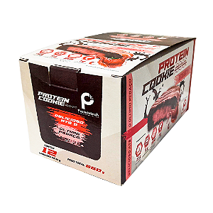 Display Protein cookie sabor cacau com recheio de morango