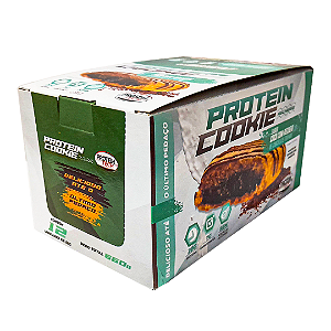 Display Protein cookie sabor coco com recheio de chocolate trufado