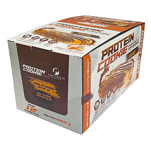 Display Protein cookie sabor doce de leite com recheio de doce de leite e coco