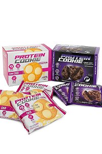 Display Misto Protein cookie sabor brownie (6un)  e Coco Tradicional (6un)