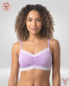 Top em Viscose com Renda Floratta LILÁS