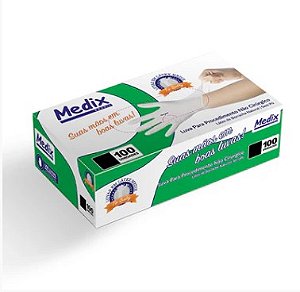 LUVA PROCED LATEX SEM PO TAM M MEDIX