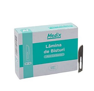 LAMINA DE BISTURI N15C C/100 UN CARBONO MEDIX