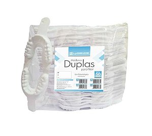 MOLDEIRA DUPLA PARA FLUOR SORTIDAS C/50 LYSANDA